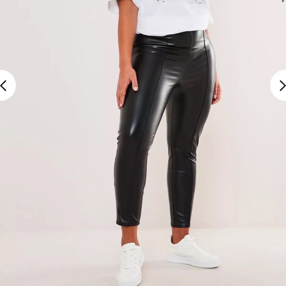 Missguided leather leggings